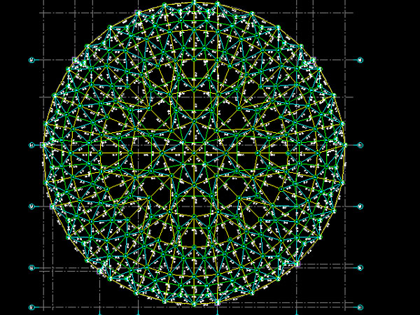 汉川明光正元广场圆形网架